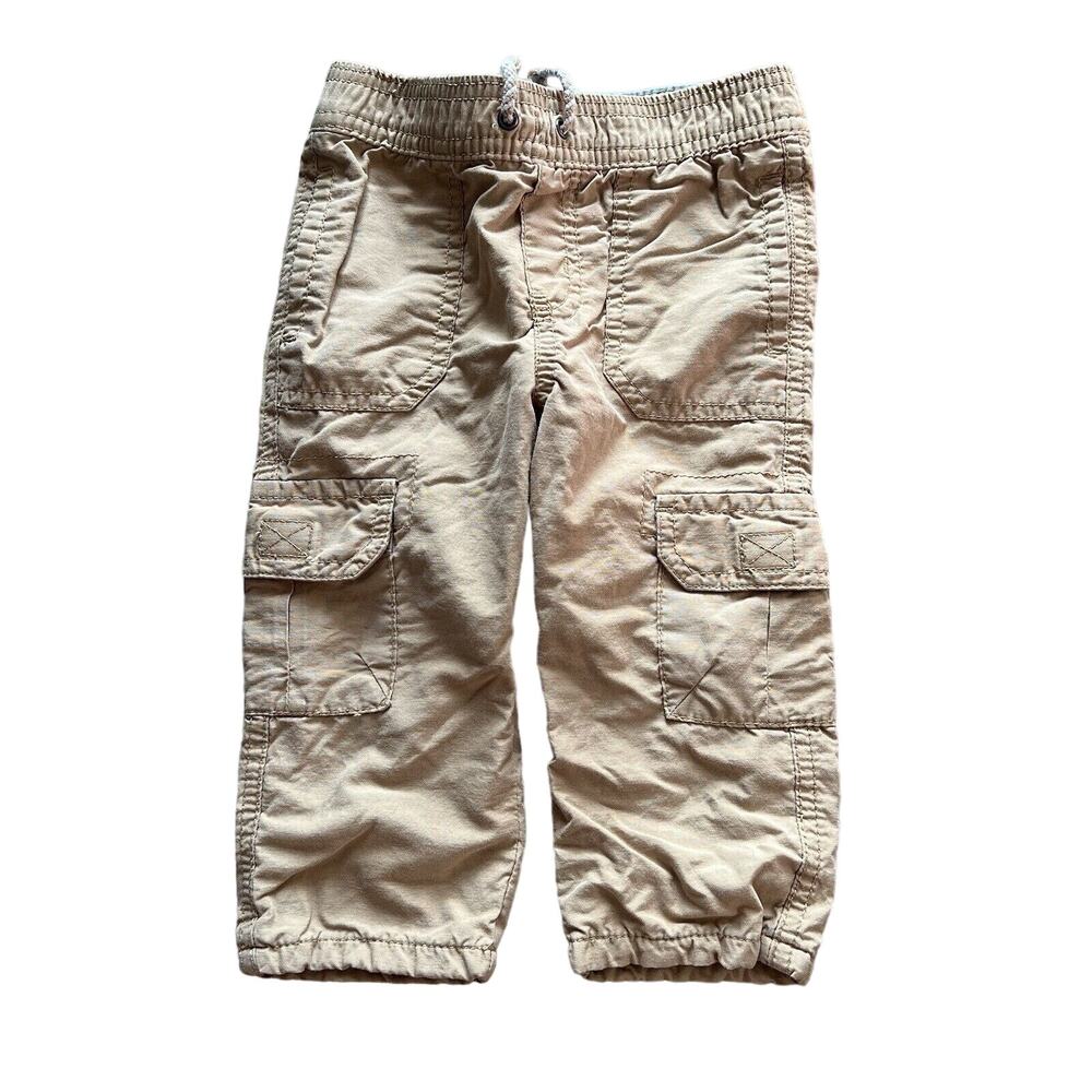Cherokee Baby Boy Khaki Pants 12M Drawstring Pull-On